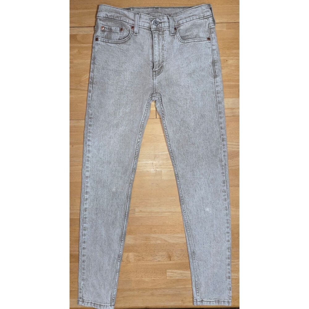 Mens Levi Tapered Leg 512 Slim Acid Wash Brown Denim Jeans 29x32